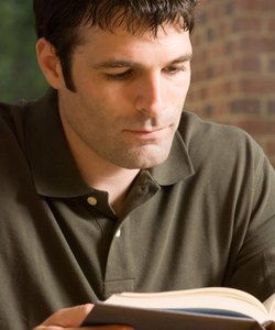 Man reading book