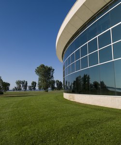 Park Reflection in Building