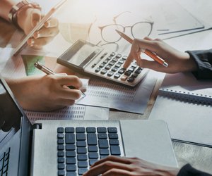 business teamwork with working new project. concept finance accounting in office