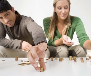 Couple counting coins