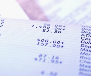 Close-up of bank record