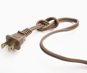 Power cord tied in knot