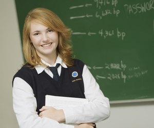 Student in a classroom