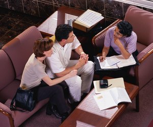 Couple with financial advisor