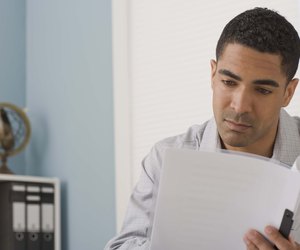 Businessman with paper documents