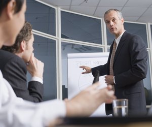 Businesspeople at a meeting
