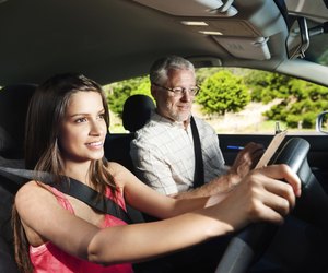 young driving lesson
