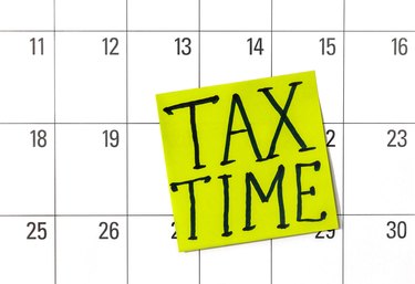 Can I File Two Years of Taxes at One Time?Sticker says ' tax time' on the calendar