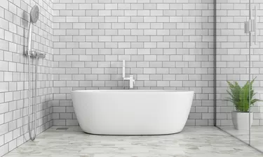 Bathroom interior bathtub