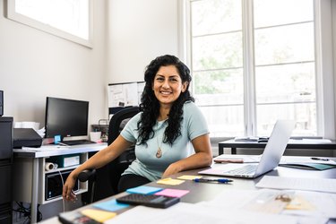 Woman in business office