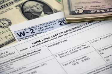 Form 1099G for Unemployment Benefits with W2, cash