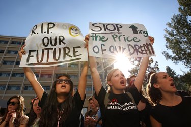 University Of California Students Protest 32 Percent Fee Hike