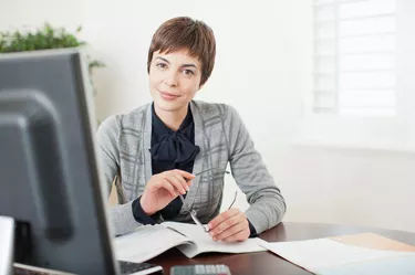 Businesswoman at desk