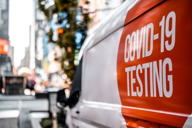COVID-19 testing vehicle in New York city