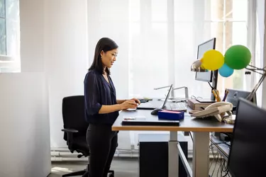 Woman having video call on her laptop