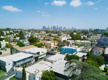 Aerial of Apartments and Houses