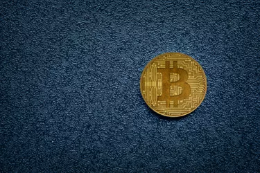 bitcoin on dark background