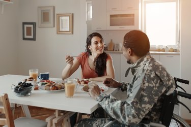 Partner welcoming veteran home
