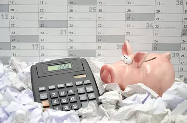calculater with piggy bank