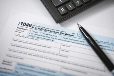 Close Up of Income Tax Form