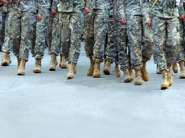 Feet of Marching Soldiers