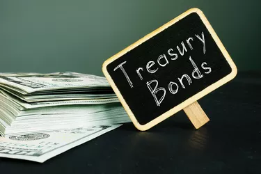 Treasury bonds is shown on the conceptual business photo
