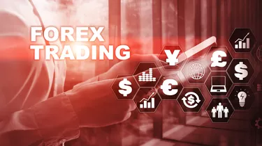 Forex Trading. Graphic concept suitable for financial investment or Economic trends. Business background