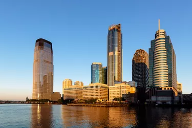 Jersey City skyline in the morning, NJ, USA