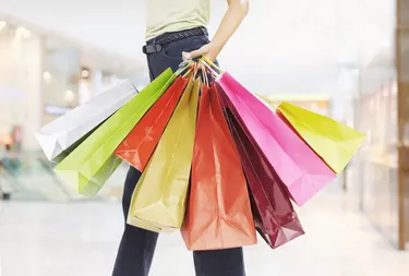 Woman carrying shopping bags