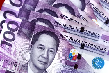 Bunch of one hundered Philippine peso bills