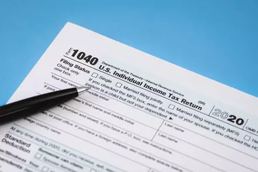 Close Up of Tax Form 1040