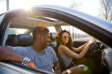 Couple in car