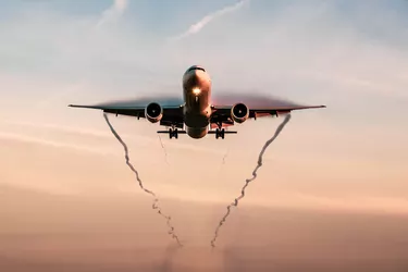 Landing airplane