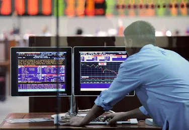 A trader at the Philippine Stock Exchange