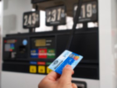 paying gas using a credit card