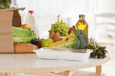 groceries on table