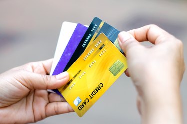 Deck of credit cards