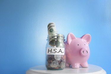 money jar with piggy bank HSA