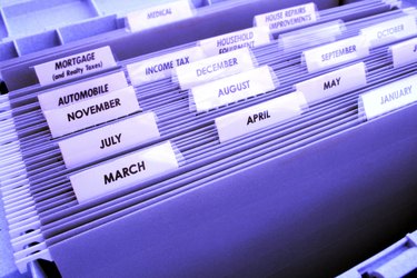 purple monthly file folders