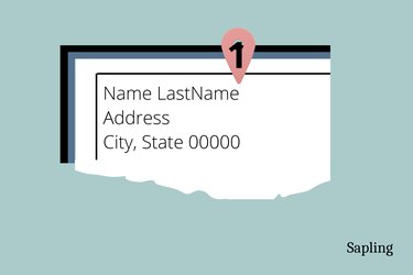 Illustration of a check call out 1 - name and address