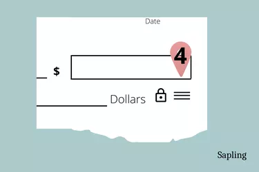 Illustration of a check call out number 4 - the dollar box