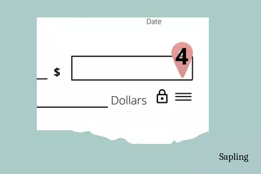 call out of image four of check - writing the dollar amount in numerals