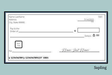 illustration of a blank check