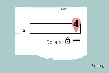 illustration of a check call out 4 - numerical dollar amount box