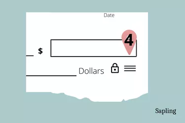 Illustration of a check 4 - the dollar box on a check