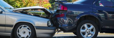 Auto accident involving two cars