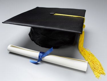 Mortarboard and Diploma