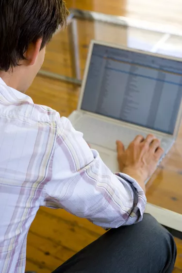 Man using laptop