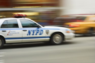 New York Police Department police car, New York City, NY