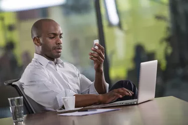 Businessman Having A Video Call